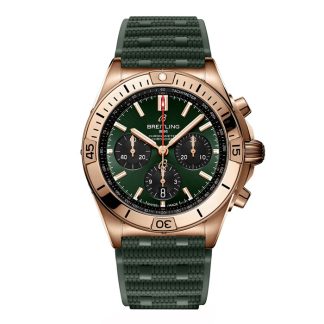 Montre Hommes Breitling Chronomat B01 Chronograph 42mm Green Rubber RB0134101L1S1