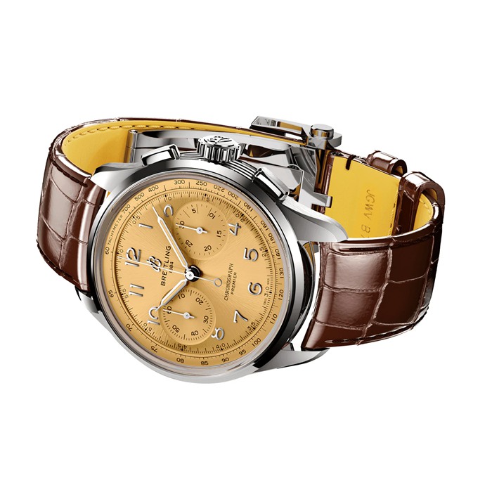 Montre Hommes Breitling Premier B09 Chronograph 40mm Champagne AB0930F51H1P1 – Image 3