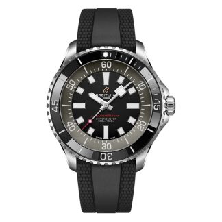 Montre Hommes Breitling Superocean Automatic 44mm UK Edition Caoutchouc noir A173765A1B1S1