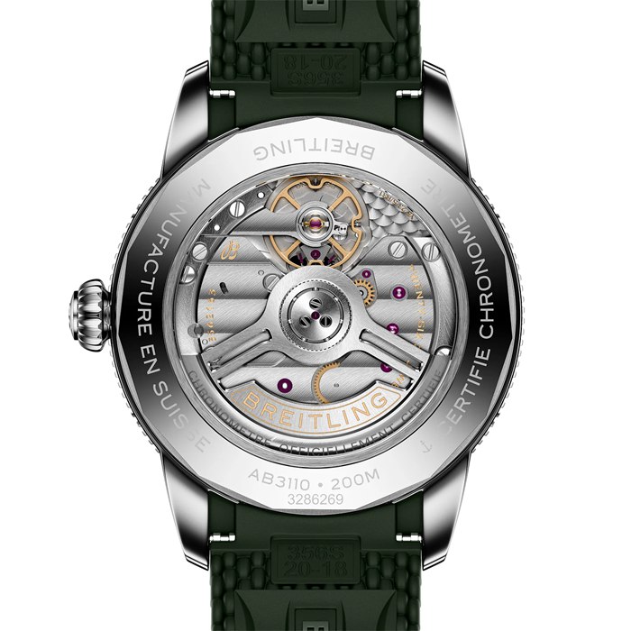 Montre Hommes Breitling Superocean Heritage B31 Automatic 40mm Green Rubber AB3110361L1S1 – Image 2