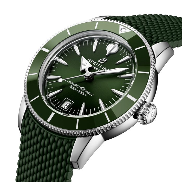 Montre Hommes Breitling Superocean Heritage B31 Automatic 40mm Green Rubber AB3110361L1S1 – Image 3