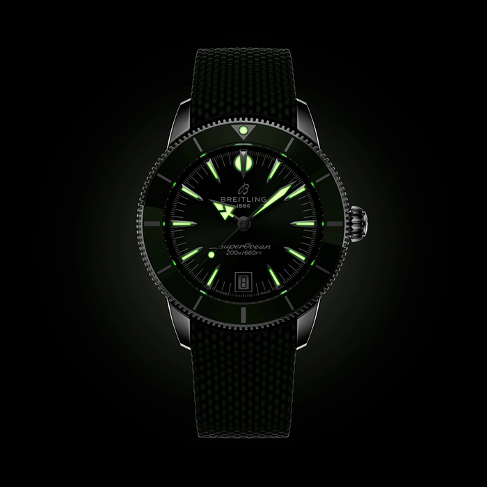Montre Hommes Breitling Superocean Heritage B31 Automatic 40mm Green Rubber AB3110361L1S1 – Image 5