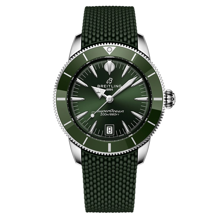 Montre Hommes Breitling Superocean Heritage B31 Automatic 40mm Green Rubber AB3110361L1S1