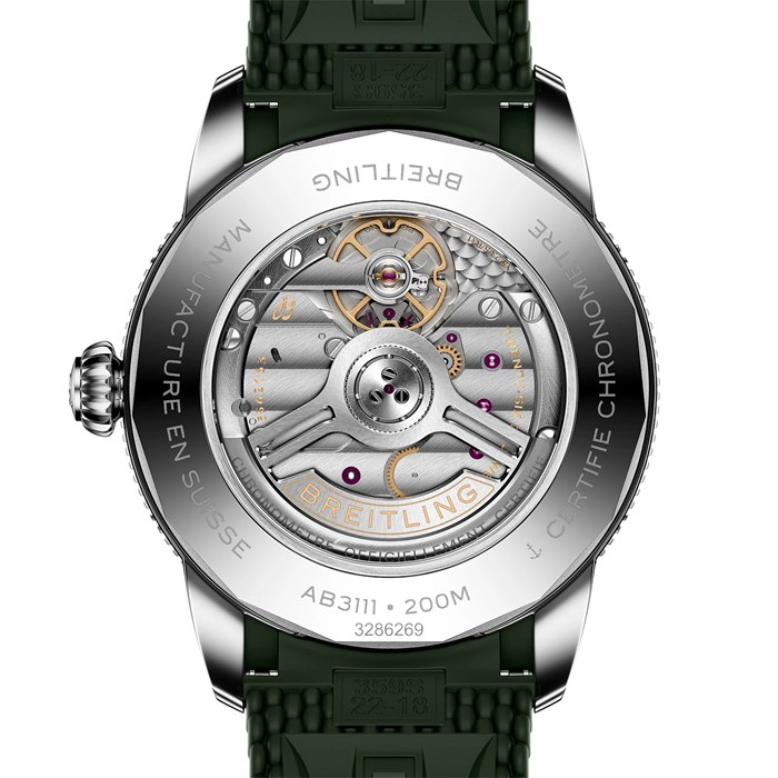Montre Hommes Breitling Superocean Heritage B31 Automatic 42mm Green Rubber AB3111361L1S1 – Image 2