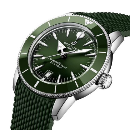Montre Hommes Breitling Superocean Heritage B31 Automatic 42mm Green Rubber AB3111361L1S1 – Image 3