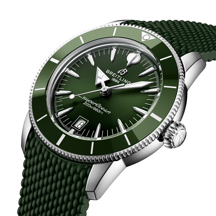Montre Hommes Breitling Superocean Heritage B31 Automatic 42mm Green Rubber AB3111361L1S1 – Image 3
