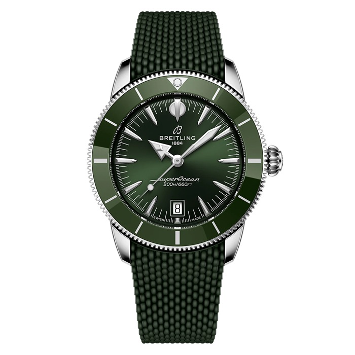 Montre Hommes Breitling Superocean Heritage B31 Automatic 42mm Green Rubber AB3111361L1S1