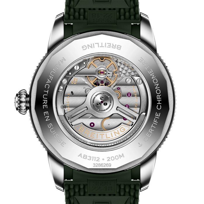 Montre Hommes Breitling Superocean Heritage B31 Automatic 44mm Green Rubber AB3112361L1S1 – Image 2