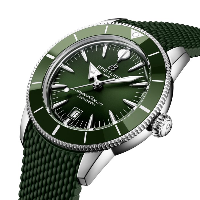 Montre Hommes Breitling Superocean Heritage B31 Automatic 44mm Green Rubber AB3112361L1S1 – Image 3
