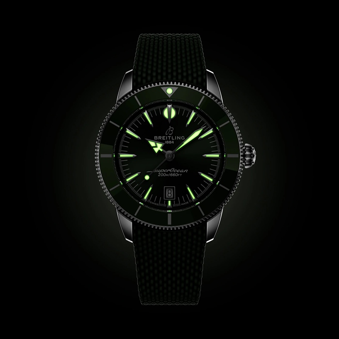 Montre Hommes Breitling Superocean Heritage B31 Automatic 44mm Green Rubber AB3112361L1S1 – Image 5