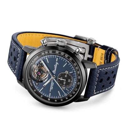 Montre Hommes Breitling Top Time B21 Shelby Cobra Tourbillon 44mm Bleu SB21251A1C1X1 – Image 3