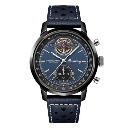 Montre Hommes Breitling Top Time B21 Shelby Cobra Tourbillon 44mm Bleu SB21251A1C1X1