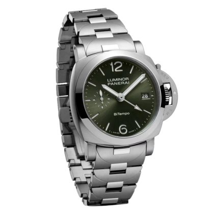 Montre Hommes Panerai Luminor Quaranta BiTempo 40mm Green PAM01640 – Image 2