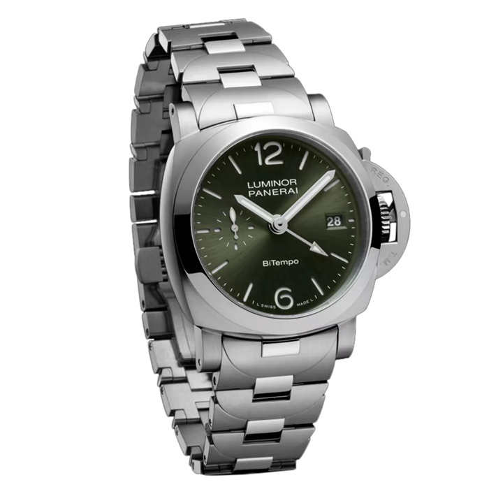 Montre Hommes Panerai Luminor Quaranta BiTempo 40mm Green PAM01640 – Image 2