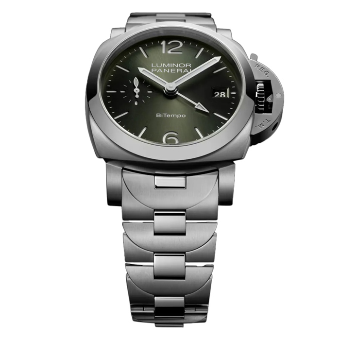 Montre Hommes Panerai Luminor Quaranta BiTempo 40mm Green PAM01640 – Image 3
