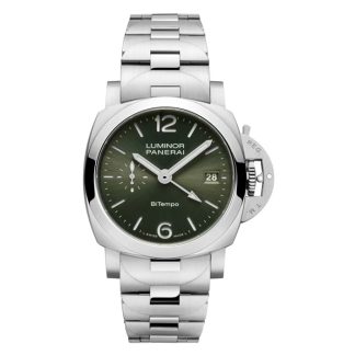 Montre Hommes Panerai Luminor Quaranta BiTempo 40mm Green PAM01640