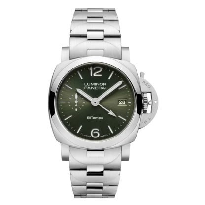 Montre Hommes Panerai Luminor Quaranta BiTempo 40mm Green PAM01640