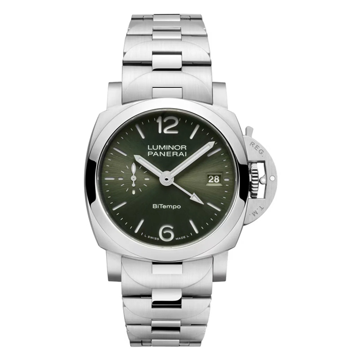 Montre Hommes Panerai Luminor Quaranta BiTempo 40mm Green PAM01640