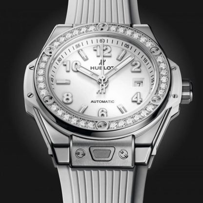 Montre Hublot Big Bang One Click Acier Blanc Diamants 33mm 485.SE.2010.RW.1204 – Image 2