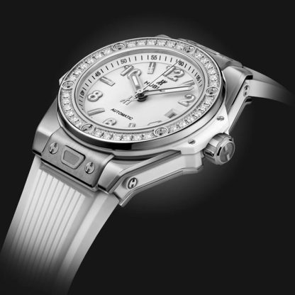 Montre Hublot Big Bang One Click Acier Blanc Diamants 33mm 485.SE.2010.RW.1204 – Image 3