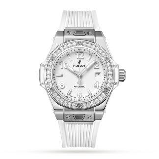 Montre Hublot Big Bang One Click Acier Blanc Diamants 33mm 485.SE.2010.RW.1204