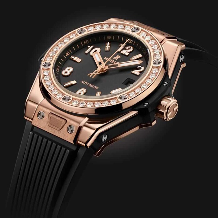 Montre Hublot Big Bang One Click King Gold Diamonds 33mm 485.OX.1180.RX.1204 – Image 4