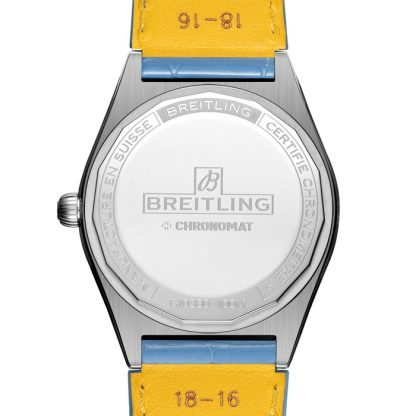 Montre femme Breitling Chronomat Automatic 36 South Sea Ice Blue Leather Strap G10380611C1P1 – Image 2
