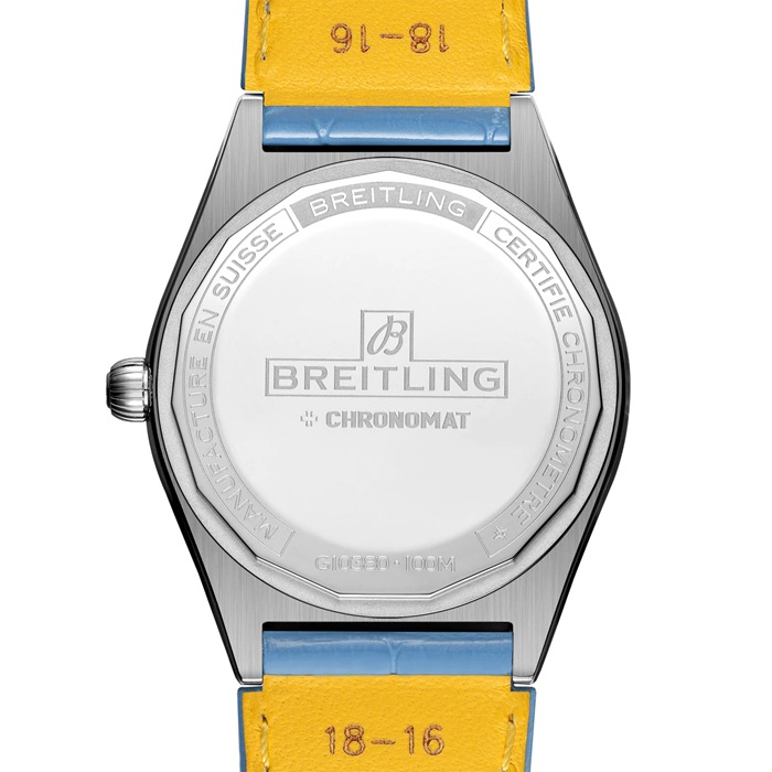 Montre femme Breitling Chronomat Automatic 36 South Sea Ice Blue Leather Strap G10380611C1P1 – Image 2