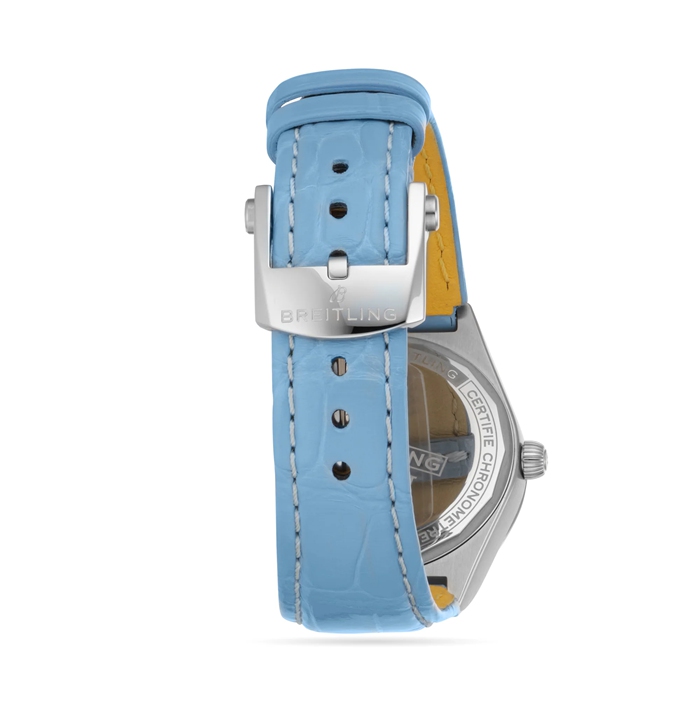 Montre femme Breitling Chronomat Automatic 36 South Sea Ice Blue Leather Strap G10380611C1P1 – Image 4