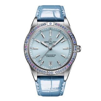 Montre femme Breitling Chronomat Automatic 36 South Sea Ice Blue Leather Strap G10380611C1P1