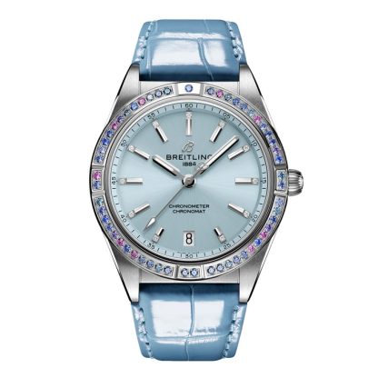 Montre femme Breitling Chronomat Automatic 36 South Sea Ice Blue Leather Strap G10380611C1P1