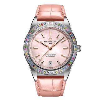 Montre femme Breitling Chronomat Automatic 36 South Sea Pink Leather Strap G10380BB1K1P1