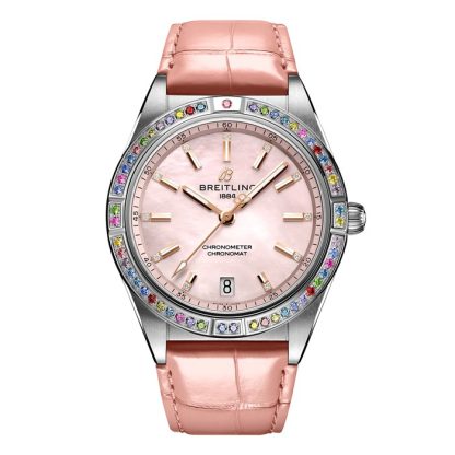 Montre femme Breitling Chronomat Automatic 36 South Sea Pink Leather Strap G10380BB1K1P1