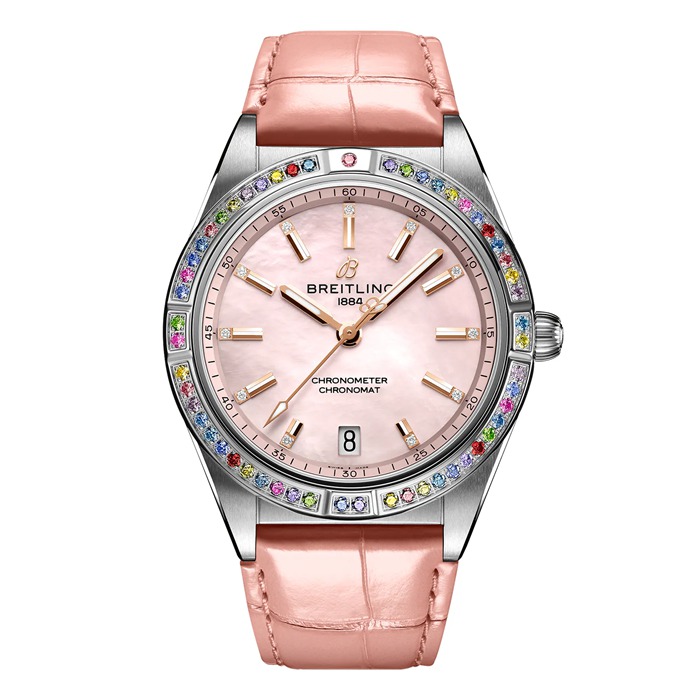 Montre femme Breitling Chronomat Automatic 36 South Sea Pink Leather Strap G10380BB1K1P1