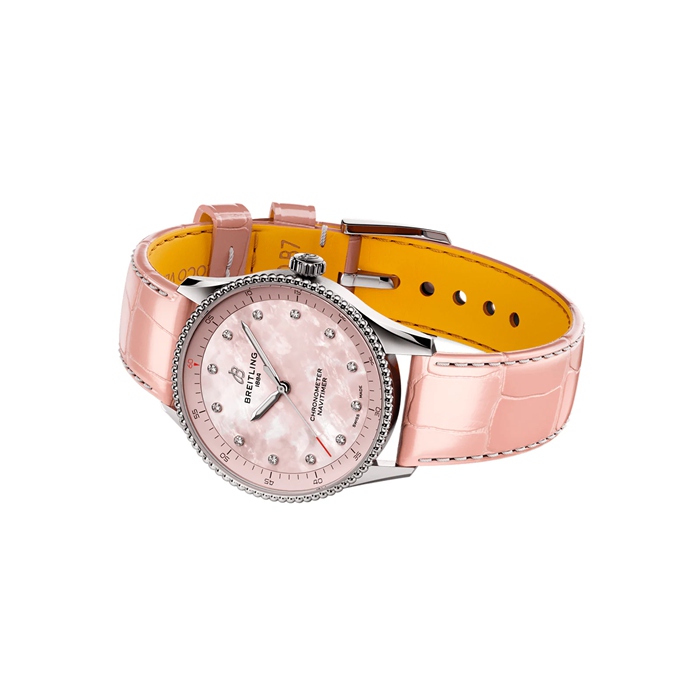 Montre femme Breitling Navitimer 32 mm Alligator nacre rose A77320D91K1P1 – Image 4