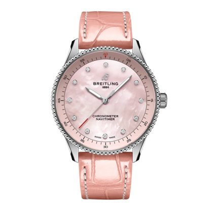 Montre femme Breitling Navitimer 32 mm Alligator nacre rose A77320D91K1P1
