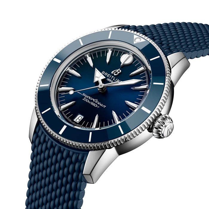 Montre unisexe Breitling Superocean Heritage Automatic 36mm Caoutchouc bleu A10390161C1S1 – Image 3