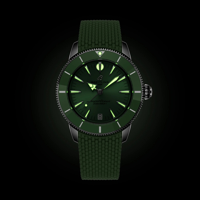 Montre unisexe Breitling Superocean Heritage Automatic 36mm Caoutchouc vert A10390361L1S1 – Image 5