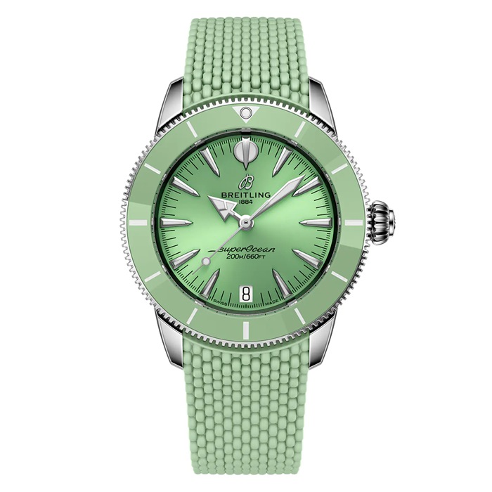 Montre unisexe Breitling Superocean Heritage Automatic 36mm Caoutchouc vert A10390361L1S1