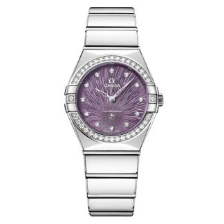 Omega Constellation 28mm Ladies Watch Purple O13115286060001