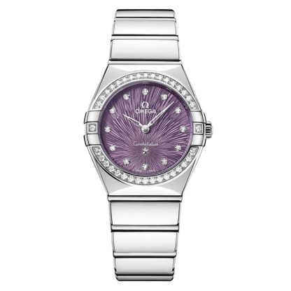 Omega Constellation 28mm Ladies Watch Purple O13115286060001