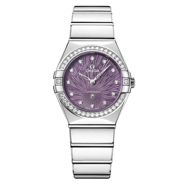 Omega Constellation 28mm Ladies Watch Purple O13115286060001