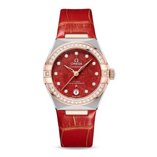 Omega Constellation Co-Axial Master Chronometer 29mm Ladies Watch Red O13128292099002