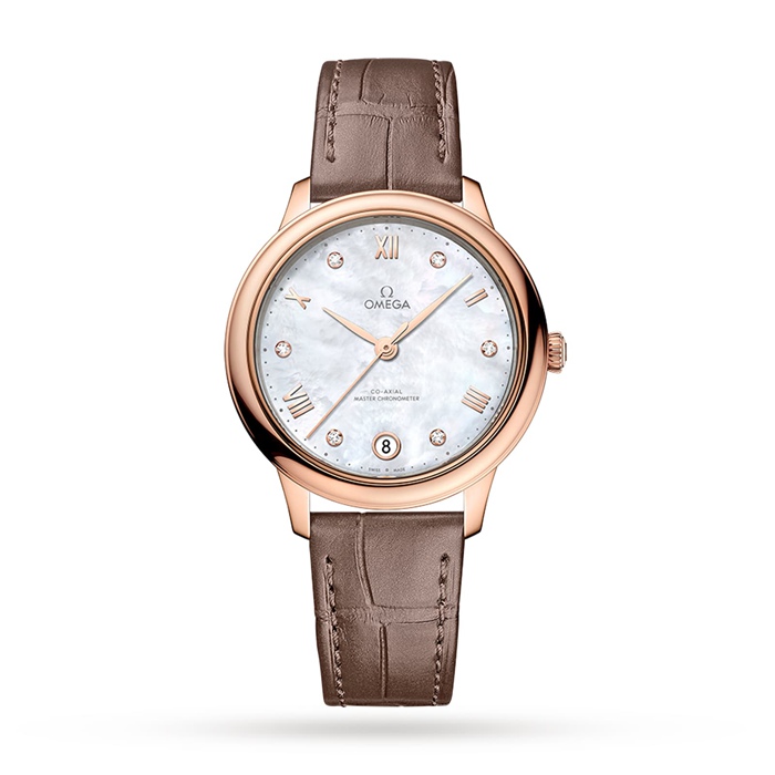 Omega De Ville Prestige Co-Axial Master Chronometer 34mm Ladies Watch White O43453342055001