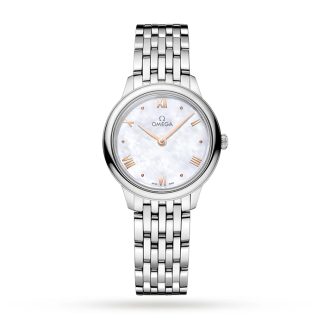 Omega De Ville Prestige Quartz 27.5mm Ladies Watch White O43410286005001