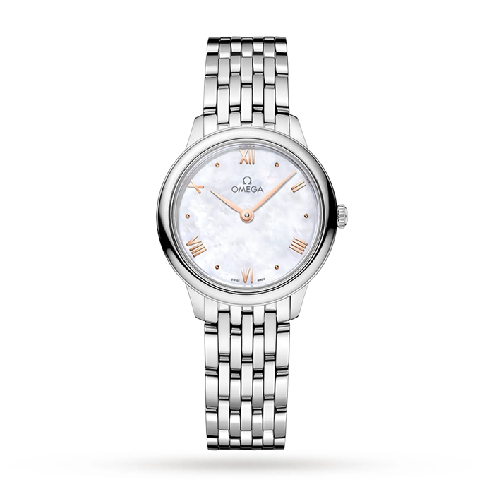 Omega De Ville Prestige Quartz 27.5mm Ladies Watch White O43410286005001