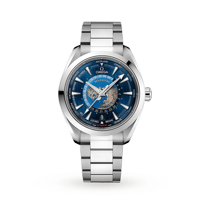 Omega Seamaster Aqua Terra 150m Co-Axial GMT Worldtimer 43mm Montre Homme O22010432203001