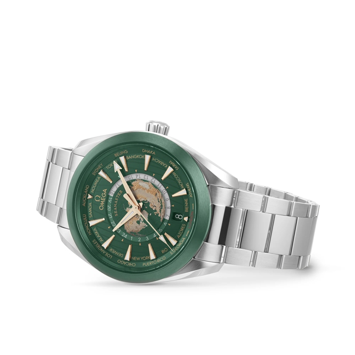 Omega Seamaster Aqua Terra 150m Co Axial Master Chronomaster GMT Worldtimer 43mm Montre Homme Vert O22030432210001 – Image 4