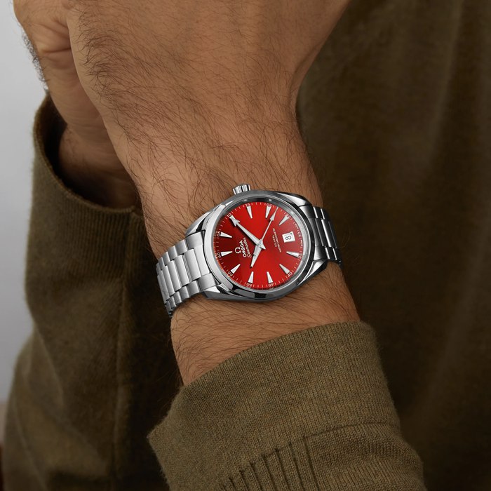 Omega Seamaster Aqua Terra 150m Co-Axial Master Chronometer 38mm Montre Unisexe Rouge Terracotta O22010382013003 – Image 2