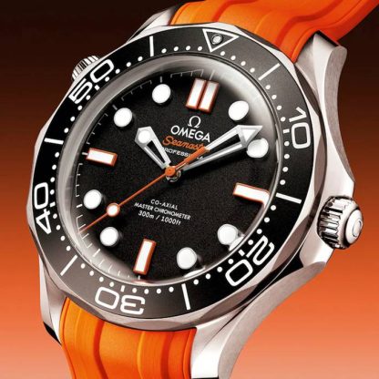 Omega Seamaster Diver 300 Automatic 42mm Mens Watch Orange Rubber O21032422001006 – Image 2